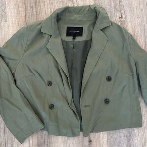 Banana Republic Women's Olive Double-Breasted Blazer